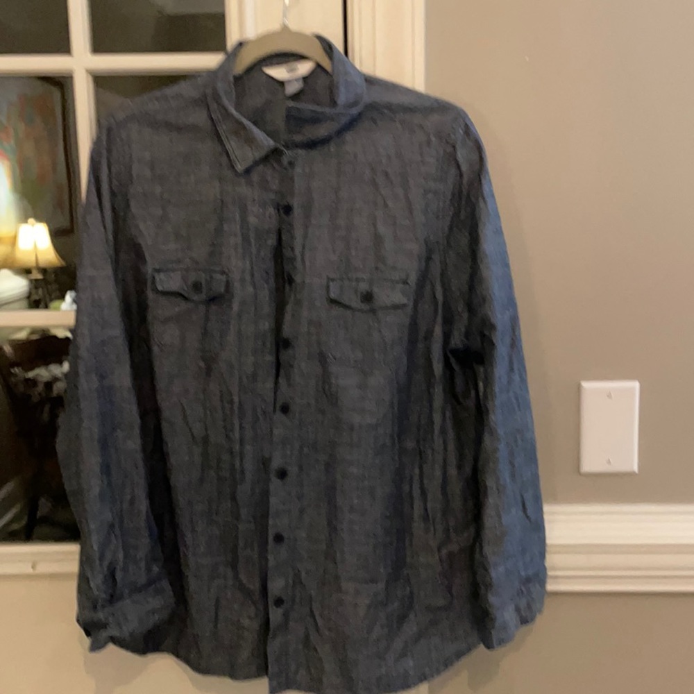 Denim long sleeve button down